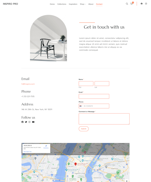 Contact page