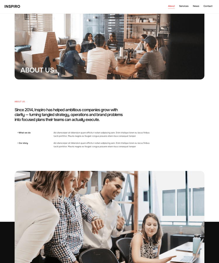 About page