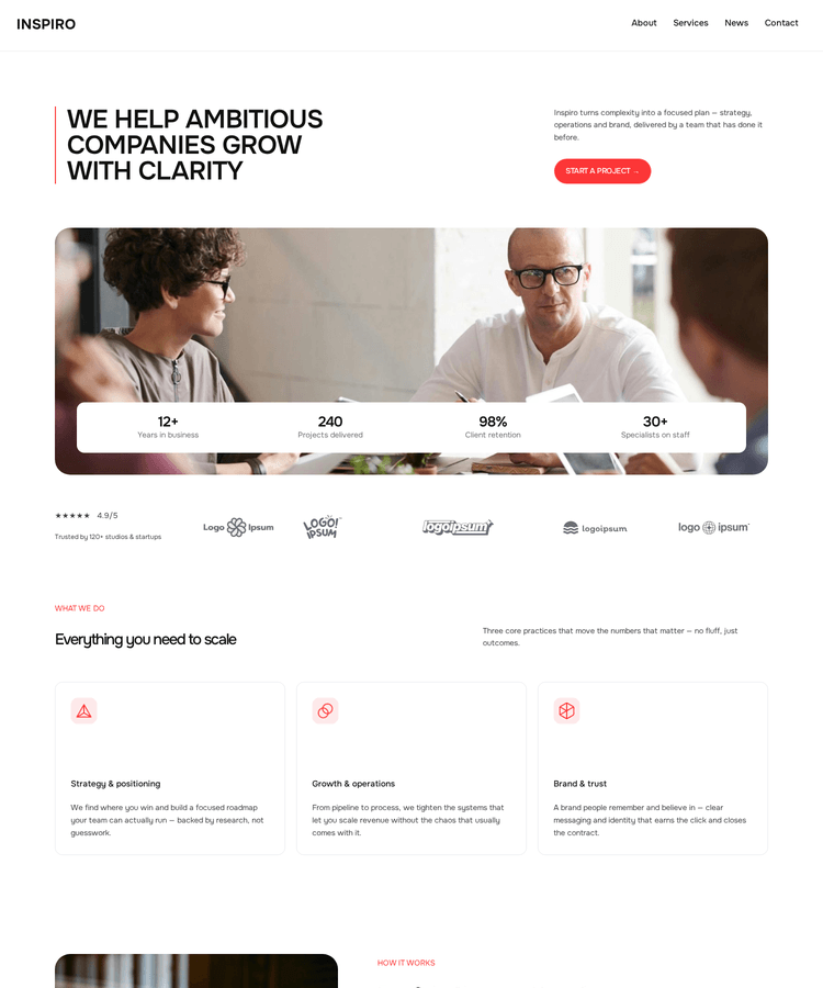 Advisory Blocks WordPress theme