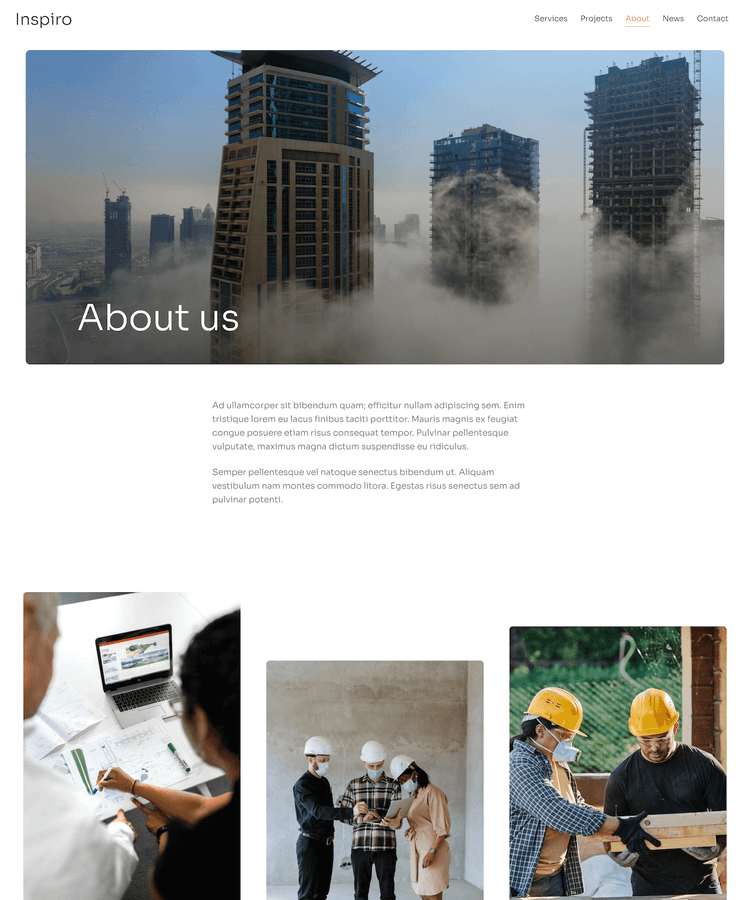 About page