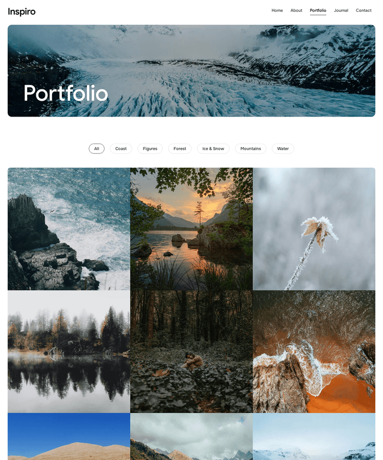 Portfolio page
