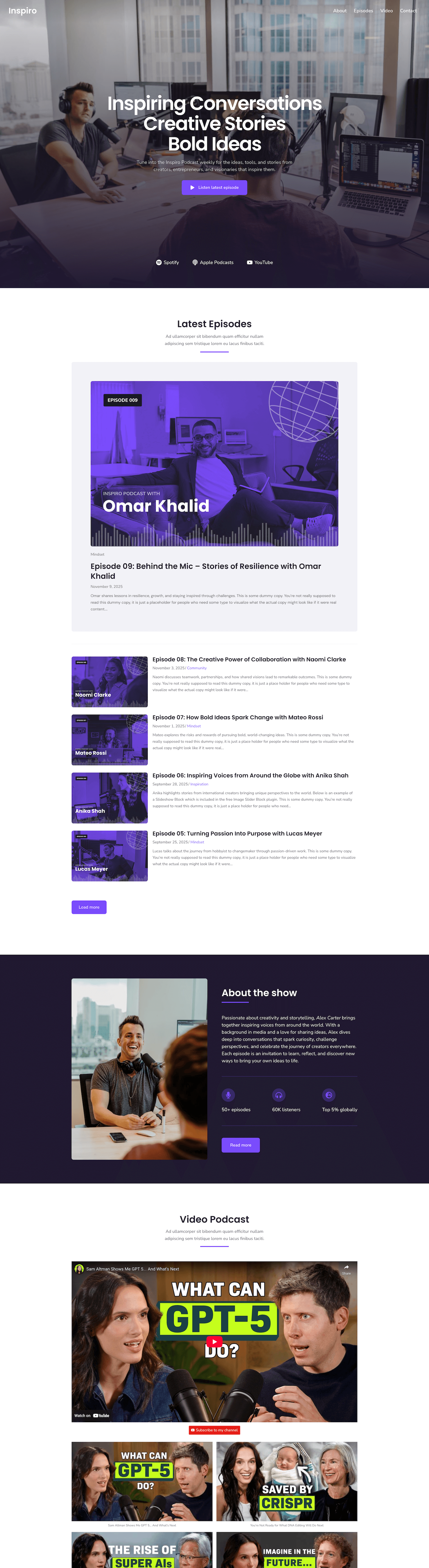 Podcast WordPress theme
