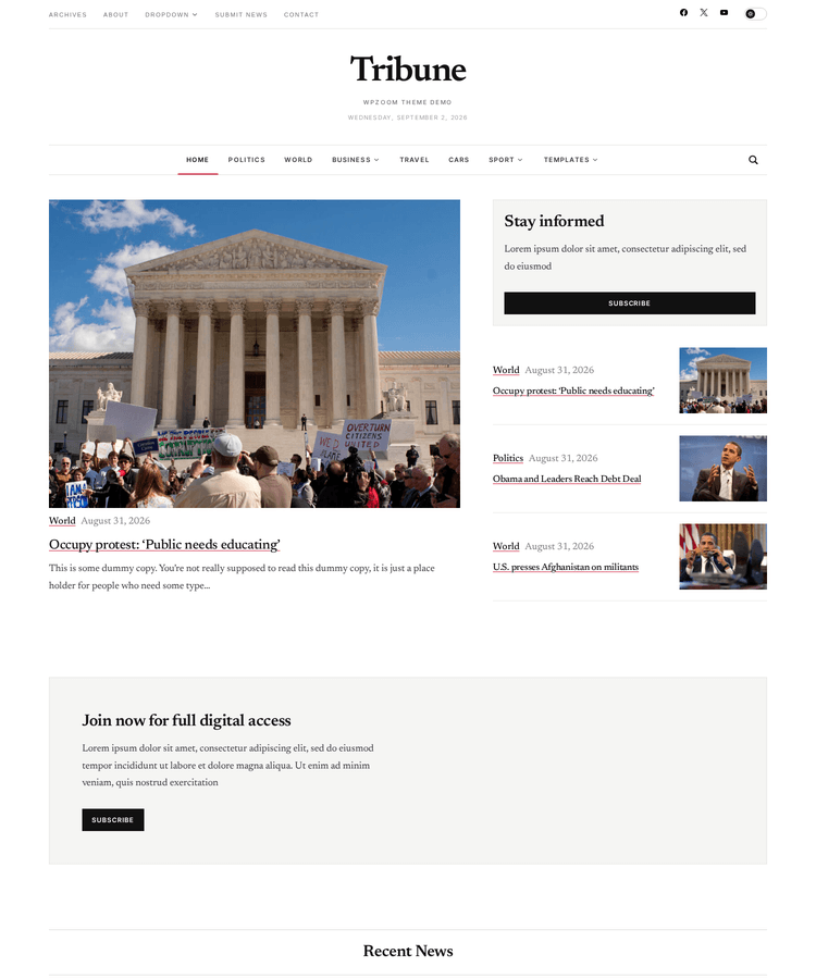 Tribune Editorial Blocks Demo
